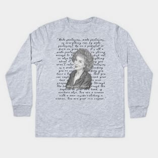 Margaret Atwood Portrait and Quote Kids Long Sleeve T-Shirt